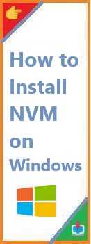 how to install nvm on Windows