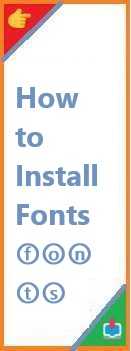 how to install fonts