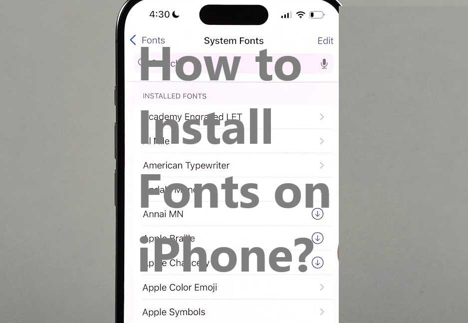 how to install fonts on iphone