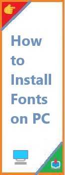 how to install fonts on pc