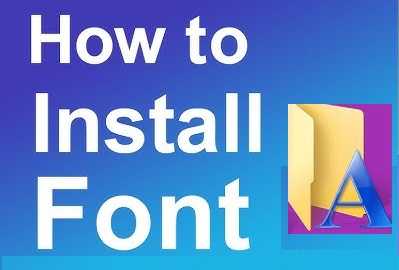 how to install fonts