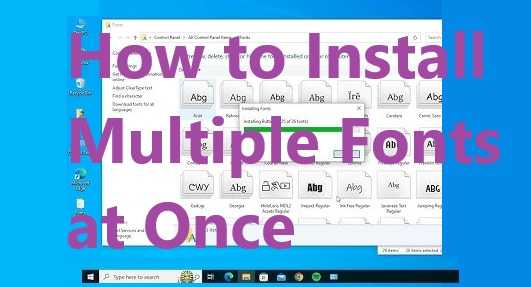 how to install multiple fonts at once