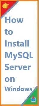 how to install mysql server on windows